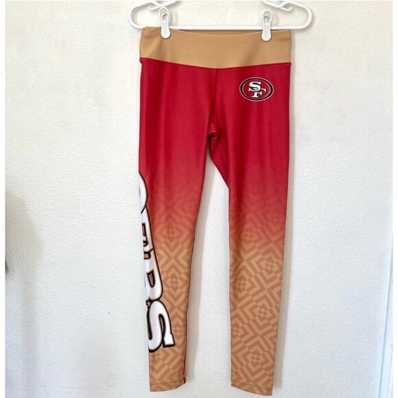 San Francisco 49ers Football Women's Size Medium NFL Scarlet Gradient Leggings - Picture 4 of 9